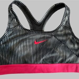Nike Kids Black and Pink Sports Bra
